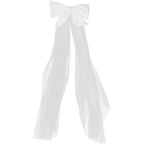 Beaupretty Womens Headbands Wedding Bridal Veil with Clip White Hair Bow Bridal Bow White Veil Short Veil Bowknot Hair Clip Bride Hair Accessories White Decor in Saudi Arabia