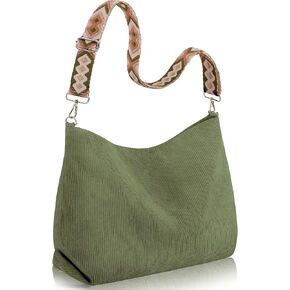 Prite Corduroy Tote Bag for Women Large Shoulder Bag with Zipper and Pockets for College School Work Travel Shopping in Saudi Arabia