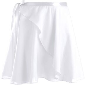 FEESHOW Women Chiffon Ballet Dance Skirts Basic Wrap Around Skirts Tutu Skirts with Adjustable Waist Tie in Kuwait