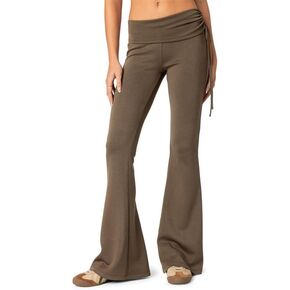 Womens Flare Leggings Yoga Pants Women Fold Over Bootcut Lounge Workout Pant in Kuwait