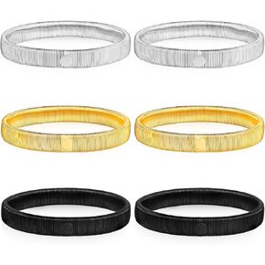 AGFELO 3 Pairs Sleeve Garters Arm garters Anti-Slip Shirt Sleeve Holders Stretch Metal Armbands for Women Men in Kuwait