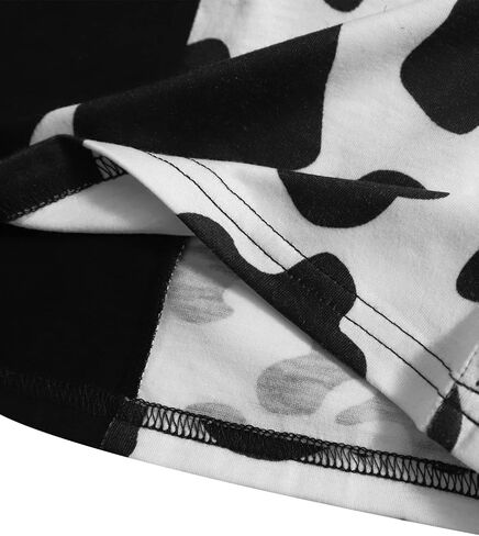 Floerns Girls Summer Print Short Sleeve Round Neck Crop Tops Tee Shirts in Kuwait