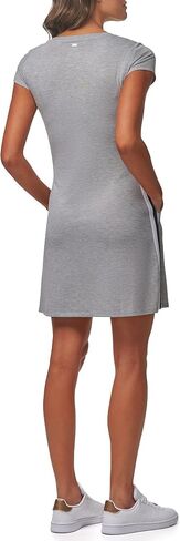 Andrew Marc Women's Performance Relaxed Fit Short Sleeve V-Neck T-Shirt Dress in Saudi Arabia