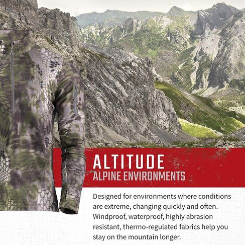 Kryptek Men’s Arma Fleece Half Zip, Stealthy Camo, Performance Long Sleeve with Merino Wool Backer for temperature regulation in Kuwait