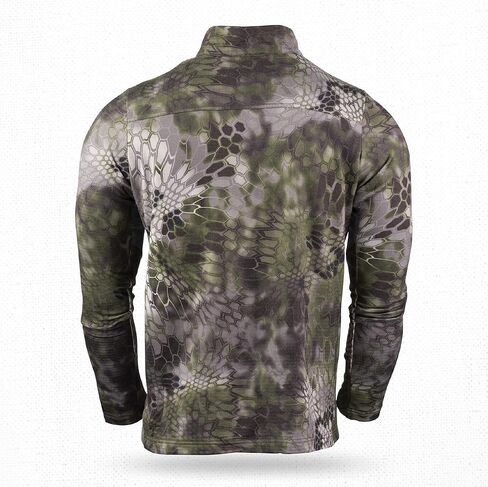 Kryptek Men’s Arma Fleece Half Zip, Stealthy Camo, Performance Long Sleeve with Merino Wool Backer for temperature regulation in Kuwait