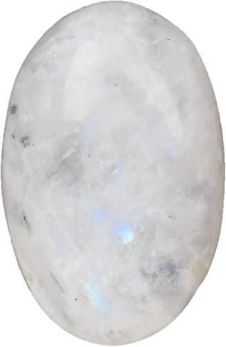 GEMHUB Certified Rainbow Moonstone Gem 19.00 Ct Blue Flash Oval Cabochon Moonstone Gemstone EW-980 in Saudi Arabia