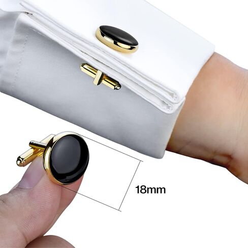 HAWSON Black Ties for Men and Cufflinks Tie Clip Set, Solid Satin Necktie for Father's Day,Anniversary,Wedding and Bussiness. in Saudi Arabia