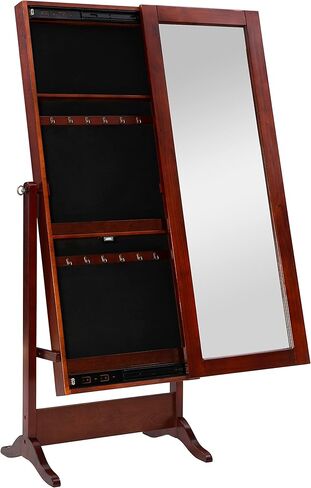 Powell Sliding Jewelry Armoire, Cherry 21.5 x 60 x 16 in Kuwait