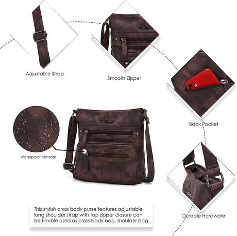 Angel Barcelo Crossover Purse and Handbags Crossbody Bags for Women,Ultra Soft Leather Neatpack Bag Shoulder Purses for Girl in Kuwait