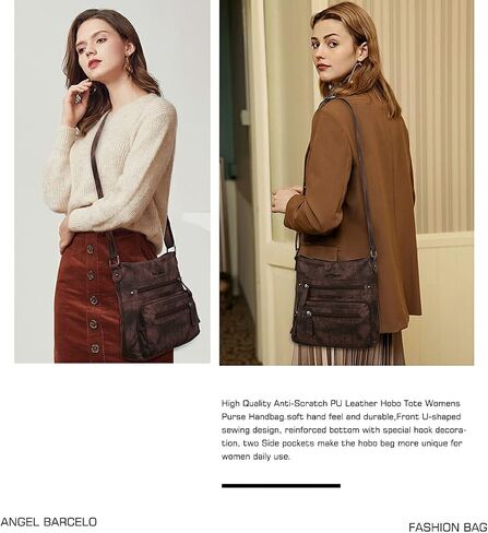 Angel Barcelo Crossover Purse and Handbags Crossbody Bags for Women,Ultra Soft Leather Neatpack Bag Shoulder Purses for Girl in Kuwait
