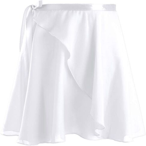 FEESHOW Women Chiffon Ballet Dance Skirts Basic Wrap Around Skirts Tutu Skirts with Adjustable Waist Tie in Kuwait