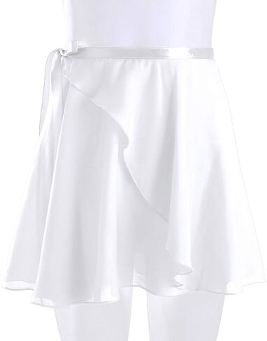 FEESHOW Women Chiffon Ballet Dance Skirts Basic Wrap Around Skirts Tutu Skirts with Adjustable Waist Tie in Kuwait