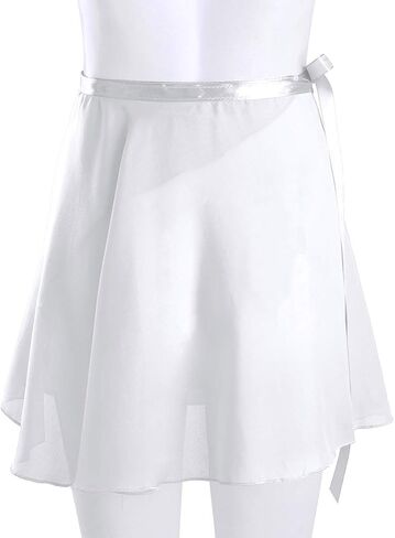 FEESHOW Women Chiffon Ballet Dance Skirts Basic Wrap Around Skirts Tutu Skirts with Adjustable Waist Tie in Kuwait