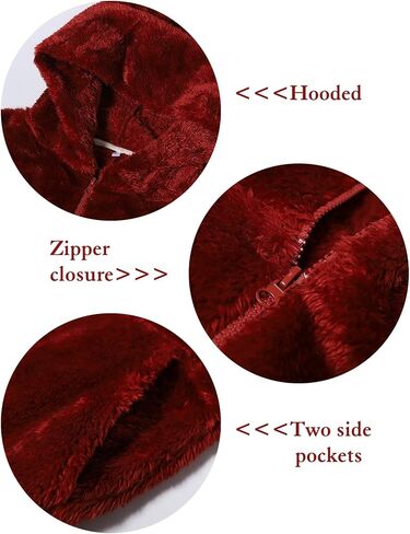 PEHMEA Women's Onesie Pajamas Sherpa Plush Hooded Romper Cozy Winter Sleepwear Holiday Party One Piece PJs for Adults, Teens in Saudi Arabia