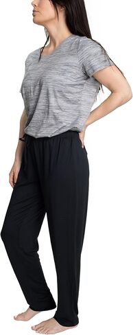 مجموعة صالة النوم النسائية من Hanes Cloud Knit المكونة من 3 قطع للارتداء اليومي، ألوان متعددة، مقاسات متعددة in Kuwait