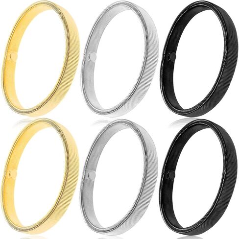 AGFELO 3 Pairs Sleeve Garters Arm garters Anti-Slip Shirt Sleeve Holders Stretch Metal Armbands for Women Men in Kuwait