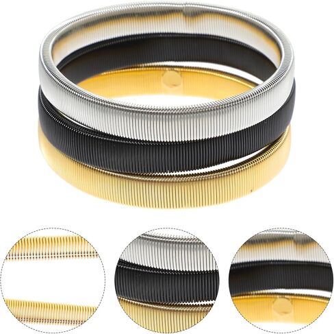 AGFELO 3 Pairs Sleeve Garters Arm garters Anti-Slip Shirt Sleeve Holders Stretch Metal Armbands for Women Men in Kuwait