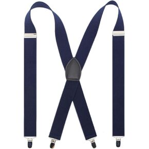 حمالات الرجال من Bioterti عريضة على شكل حرف X و4 مشابك - رائعة للمناسبات غير الرسمية والرسمية in Kuwait