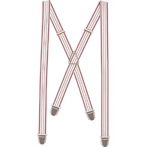 PIERROT Skinny Suspenders for Men with Very Strong Clips - One Size Adjustable and Elastic - Thin Heavy Duty Braces