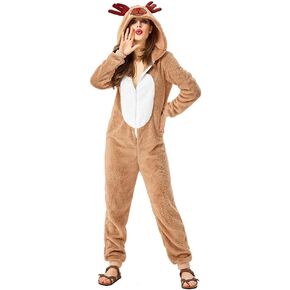 SEASONS Christmas Costume Reindeer Adult Costume Unisex Deer Animal Onesie Party Jumpsuit in Kuwait
