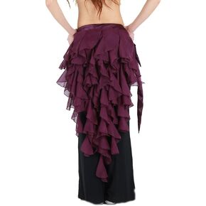 ZLTdream Women's Belly Dance Fox Triangle Waving Cut Hip Scarf with Tassel in Kuwait
