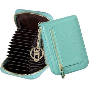 Outrip RFID Small Credit Card Holder Wallets for Women Zipper Coin Purse with Keychain in Kuwait