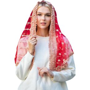 Maria Veils Catholic Mantilla Mass Infinity Veil Church Lace Veil Spanish Chapel Mass Head Covering Veil Long in Saudi Arabia