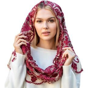 Catholic Mantilla Mass Infinity Veil Church Lace Veil Spanish Chapel Church Women Cathedral Mass Head Covering Veil Infinity in Kuwait