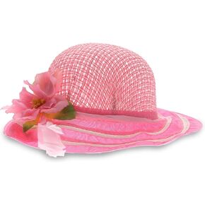 قبعة Mozlly Girls Tea Party Sun Flower - 7.75 بوصة