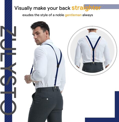 حمالات جلدية من zulysto للرجال والنساء قابلة للتعديل على شكل حرف Y للأولاد للجنسين مع مشابك معدنية برونزية قوية in Kuwait