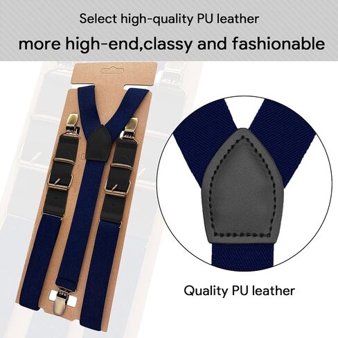 حمالات جلدية من zulysto للرجال والنساء قابلة للتعديل على شكل حرف Y للأولاد للجنسين مع مشابك معدنية برونزية قوية in Kuwait