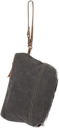 Myra Bag Floral Upcycled Canvas & Cowhide Wristlet Bag S-1143 in Saudi Arabia