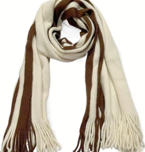 XANZILZ Women's Warm Long Scarves Chunky Winter Scarfs Tassel Scarf Winter Infinity Scarf for Women Cold Weather in Kuwait