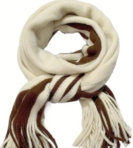 XANZILZ Women's Warm Long Scarves Chunky Winter Scarfs Tassel Scarf Winter Infinity Scarf for Women Cold Weather in Kuwait