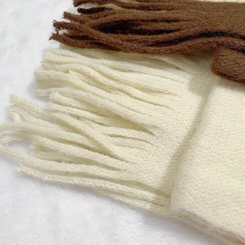 XANZILZ Women's Warm Long Scarves Chunky Winter Scarfs Tassel Scarf Winter Infinity Scarf for Women Cold Weather in Kuwait