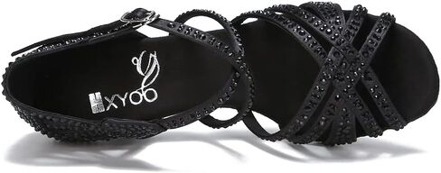 أحذية رقص داخلية HXYOO للنساء/قاعة الرقص السالسا اللاتينية المفتوحة من الأمام لأداء حفلات الزفاف الاجتماعية للمبتدئين in Kuwait