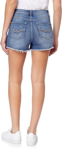 WallFlower Women's Juniors Flirty Curvy High-Rise Exposed Button Stretch Shorty Shorts in Saudi Arabia