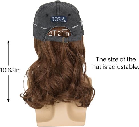 Men Mullet Hat Wig with Mustache 4th July Party Funny Wig Baseball Cap with Hair Attached (Beige) in Saudi Arabia