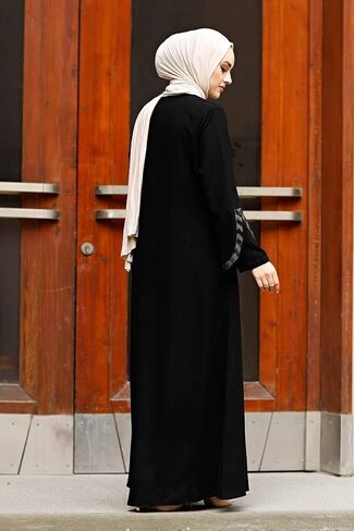 istanbulstyles Women's Abaya Long Sleeve Open Quarry Floor Length Zipper Floor Length Turkish Islamic Fashion in Kuwait
