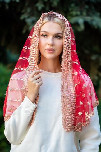 حجاب ماريا حجاب مانتيا الكاثوليكي حجاب إنفينيتي حجاب الكنيسة حجاب دانتيل حجاب إسباني غطاء رأس جماعي حجاب طويل in Saudi Arabia