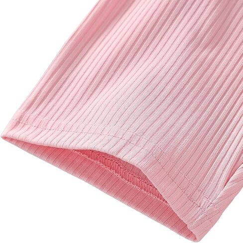 Floerns Girls 3 Piece Ribbed Knit Elastic Waist Bow Knot Biker Shorts in Saudi Arabia