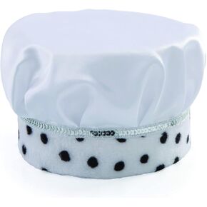 Fun Express - White Satin Crown - Apparel Accessories - Hats - Tiaras & Crowns - 1 Piece