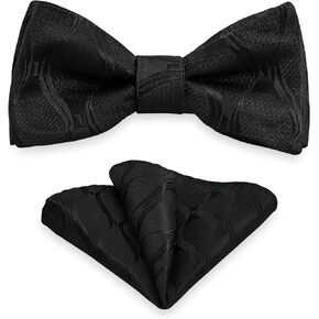 مجموعة مربعة الشكل من Houndstooth وربطة عنق ذاتية الجيب، ربطة عنق للرجال مع منديل لبدلة السهرة الرسمية أو حفل زفاف M-S-SB2