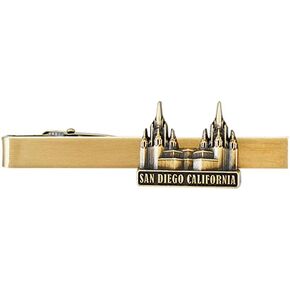 Lifebeats San Diego California Temple, Antique Gold Temple Tieclip by Ringmasters, not_known