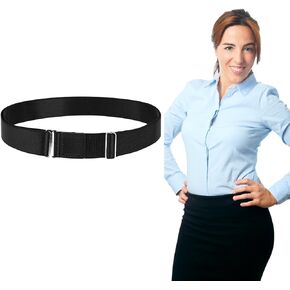 حزام يبقى قميص أبيلو، حزام قابل للتعديل على شكل قميص للنساء/الرجال، حزام تثبيت مرن مخفي للقميص يبقي القميص مدسوسًا للرجال من الشرطة