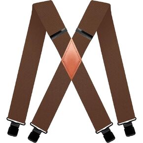 L04AYABY Mens Suspenders Heavy Duty Clips Ski Suspenders for Men Big and Tall X-Back 2 Inch Tool Belt Suspenders Women