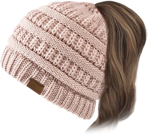 قبعة نيمالبال مع فتحة ذيل حصان - قبعة شتوية للنساء، قبعة ذيل حصان، قبعة ذيل حصان، قبعات ذيل حصان للنساء in Kuwait