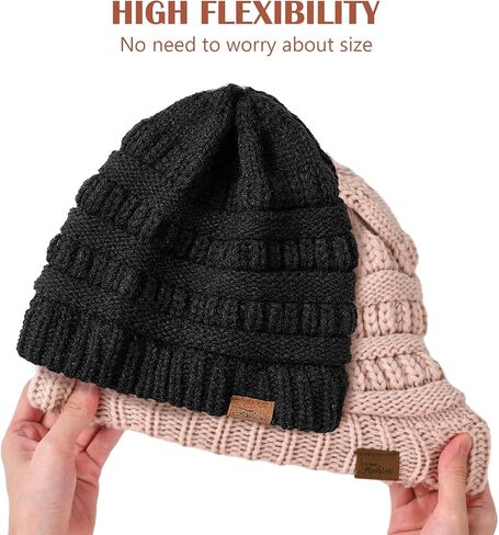 قبعة نيمالبال مع فتحة ذيل حصان - قبعة شتوية للنساء، قبعة ذيل حصان، قبعة ذيل حصان، قبعات ذيل حصان للنساء in Kuwait