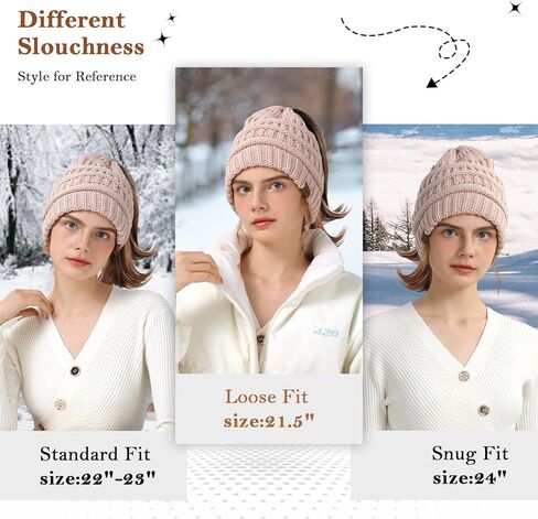 قبعة نيمالبال مع فتحة ذيل حصان - قبعة شتوية للنساء، قبعة ذيل حصان، قبعة ذيل حصان، قبعات ذيل حصان للنساء in Kuwait