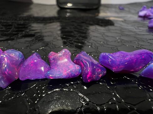 Purple Ethiopian Opal Polish Rough, Natural Polished Opal, 5 Piece Ethiopian Opal Polished Rough, Top Quality Genuine Multi Fire Raw Polished Opal, Fire Opal Rough, Roughopal-4 in Kuwait